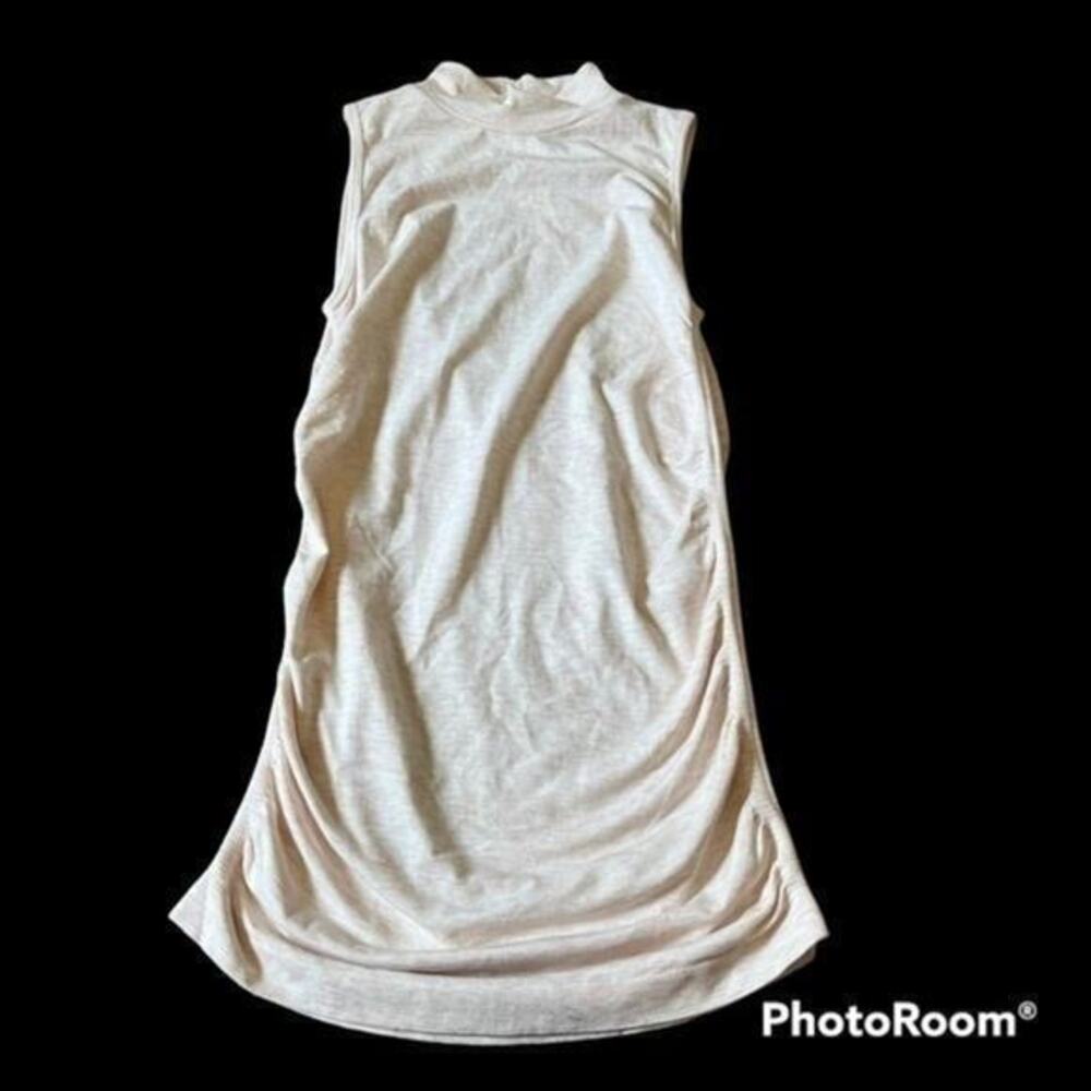 Cream turtleneck Fabletics cinched dress
